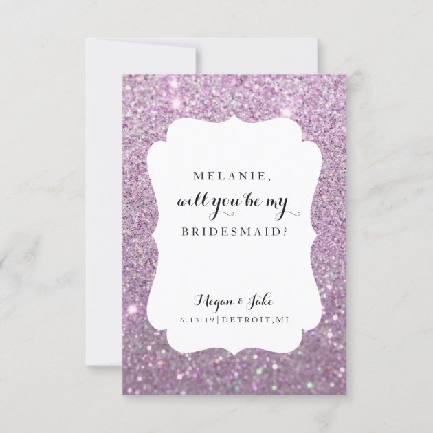 WILL YOU BE MY BRIDESMAID CARD-Keepsake-Poem-Wedding-Personalised-White Card-FAB 