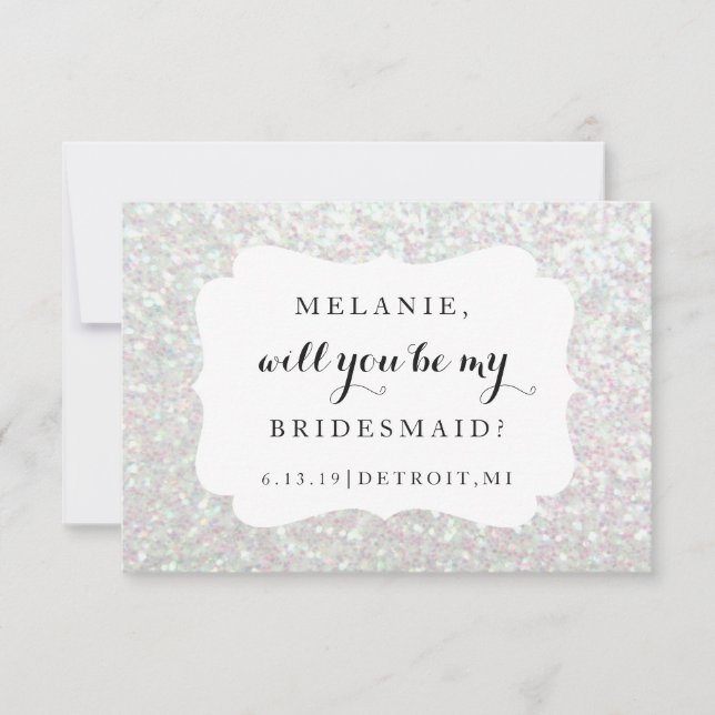 Will You Be My Bridesmaid Card -Wedding Day Irides (Front)