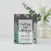 Will you be my bridesmaid card winter snow | Zazzle