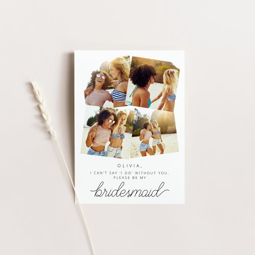 Will You Be My Bridesmaid Card with Photos