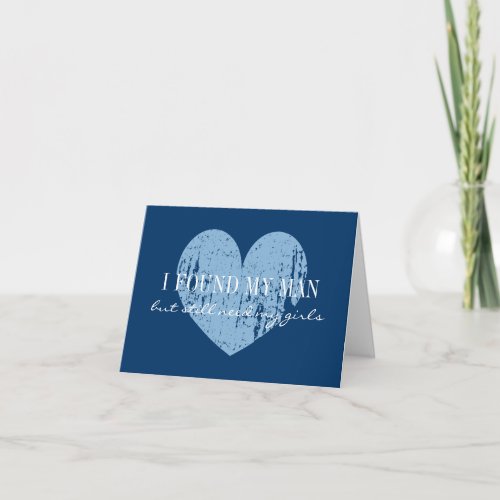 Will you be my bridesmaid cards  navy blue heart