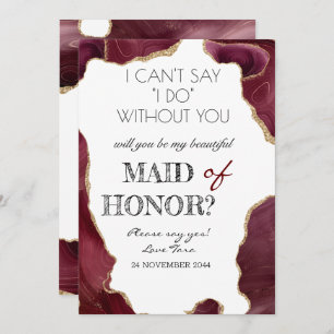 will you be my bridesmaid classy card white
