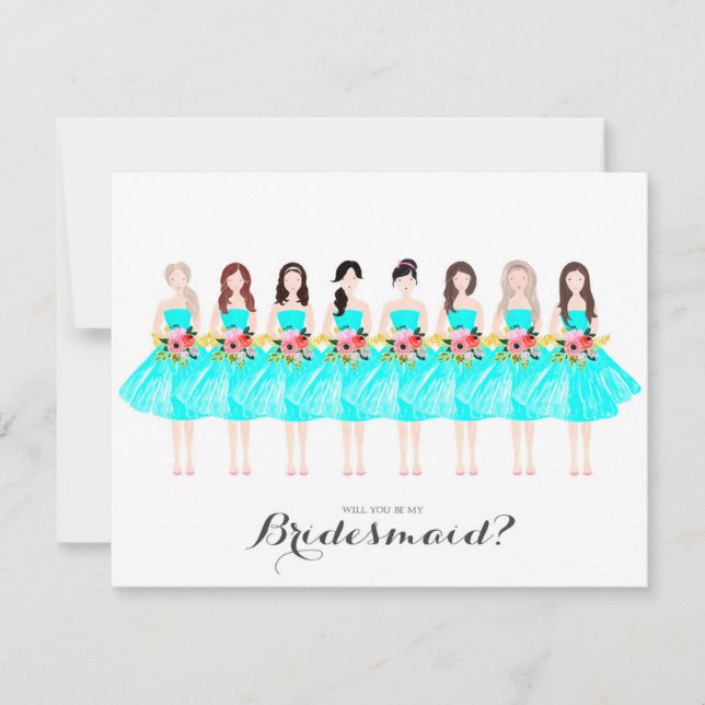 Will you be my bridesmaid custom card (Front)