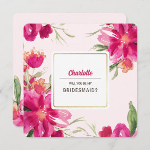 Will you be my Bridesmaid? Custom Invitation Cards