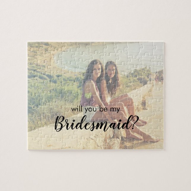 Will You be My Bridesmaid Custom Photo Jigsaw Puzzle (Horizontal)