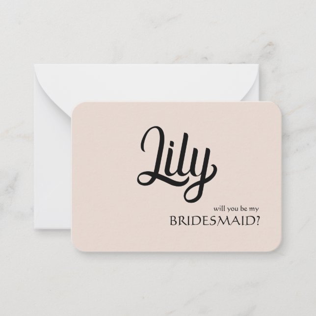 Will you be my Bridesmaid Customizable Card (Front)
