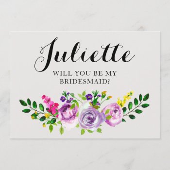 Will You Be My Bridesmaid? Customizable Card 5x7 by autumnandpine at Zazzle