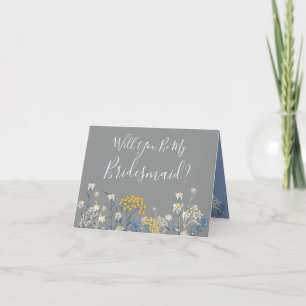 Will You Be My Bridesmaid? Daisy Bridal Proposal Card