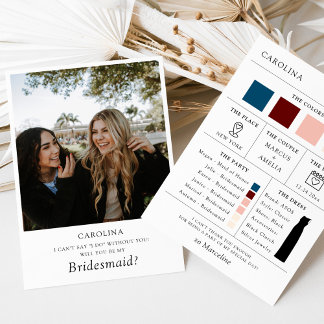 Will You Be My Bridesmaid? Details Card