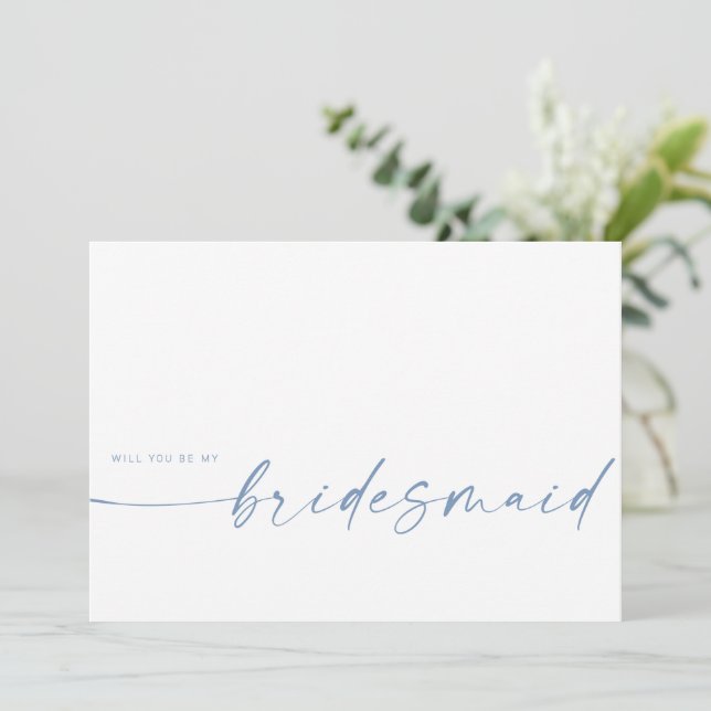 Will You Be My Bridesmaid | Dusty Blue (Standing Front)