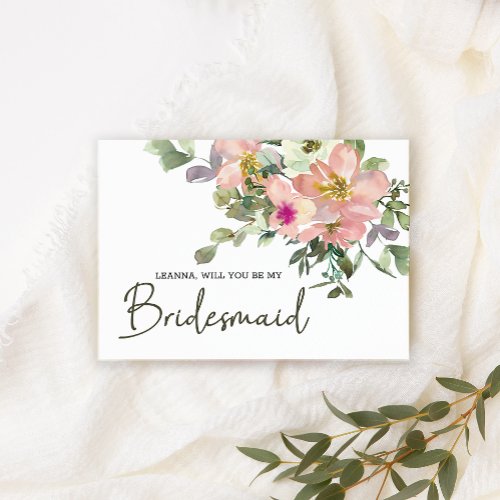 Will You Be My Bridesmaid Eggshell and Blush