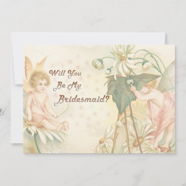 Will You Be My Bridesmaid Fairies Announcement (Front)