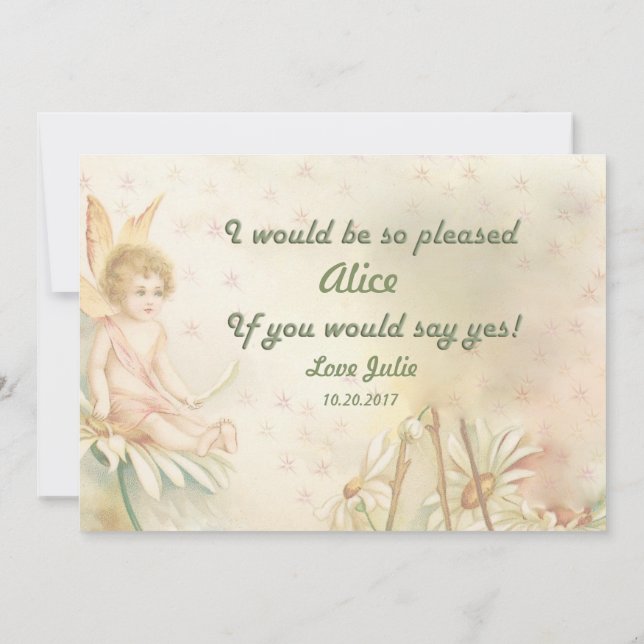 Will You Be My Bridesmaid Fairies Announcement (Back)