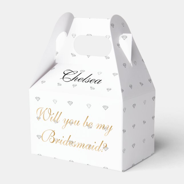 Will you be my Bridesmaid? Favor Boxes (Front Side)