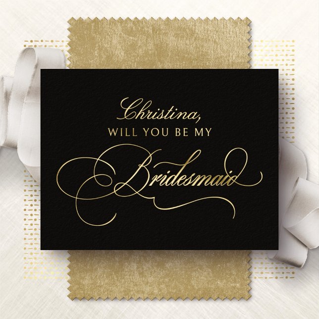 Will You Be My Bridesmaid Foil Card (Creator Uploaded)