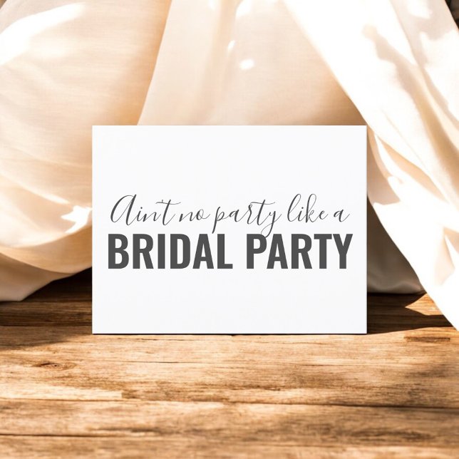 Will You Be My Bridesmaid Funny White Invitation  Postcard (Creator Uploaded)