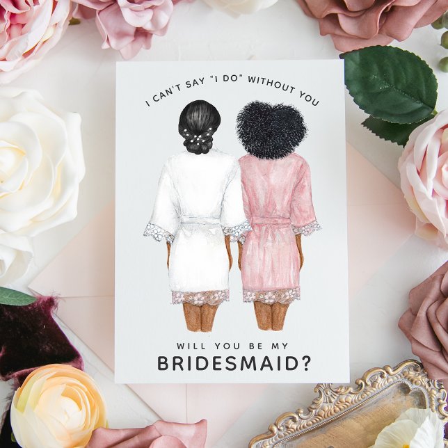 Will You Be My Bridesmaid? Girls in Robes card (Creator Uploaded)