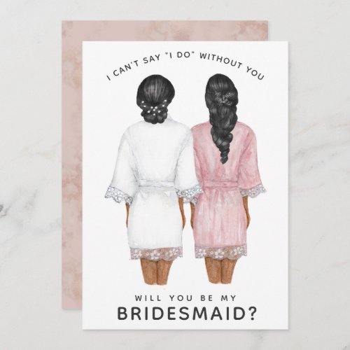 Will You Be My Bridesmaid? Girls in Robes card