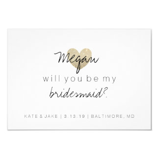 Will You Be My Bridesmaid - Glitter Heart's Fab 2 Card