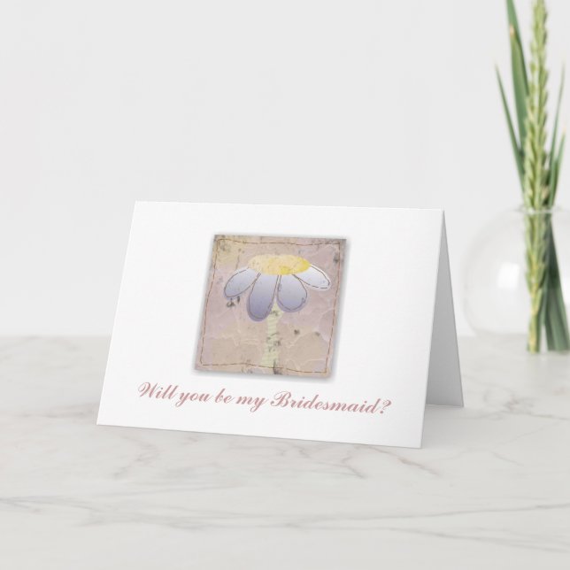 "Will you be my Bridesmaid?" Greeting Card (Front)
