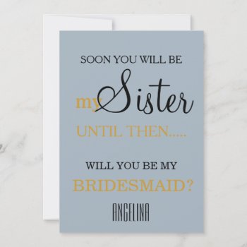 Will You Be My Bridesmaid? Invitation by sunbuds at Zazzle