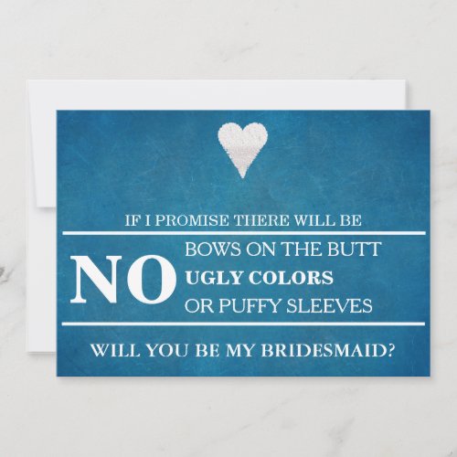 Will you be my bridesmaid invitation