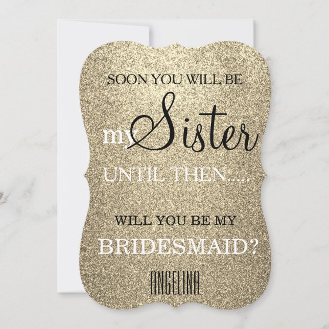 Will you be my bridesmaid? invitation (Front)