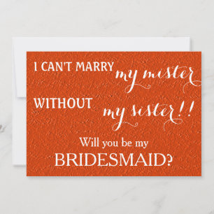 Will you be my bridesmaid? invitation