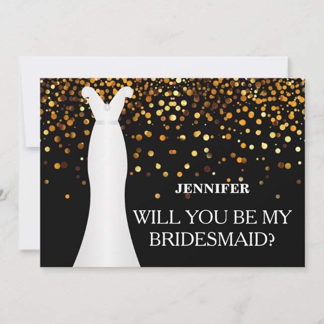 Will you be my bridesmaid? invitation (Front)
