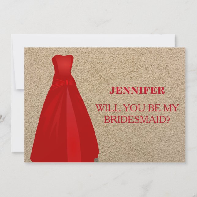 Will you be my bridesmaid? invitation (Front)