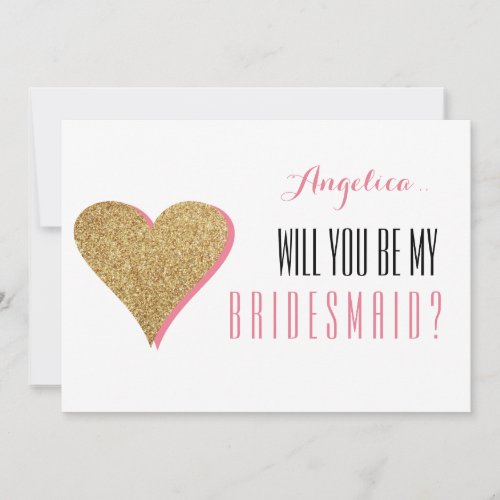Will You Be My Bridesmaid Invitation