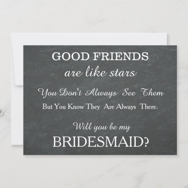 Will you be my bridesmaid? invitation (Front)
