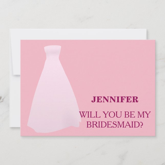 Will you be my bridesmaid? invitation (Front)