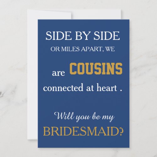 Will you be my bridesmaid invitation