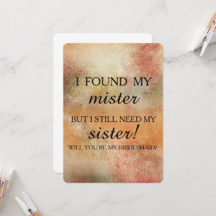 Will you be my bridesmaid? invitation