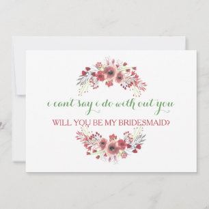 Will you be my bridesmaid? invitation