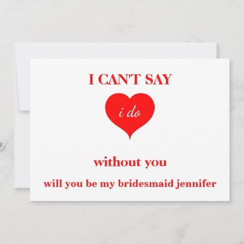 Will you be my bridesmaid?