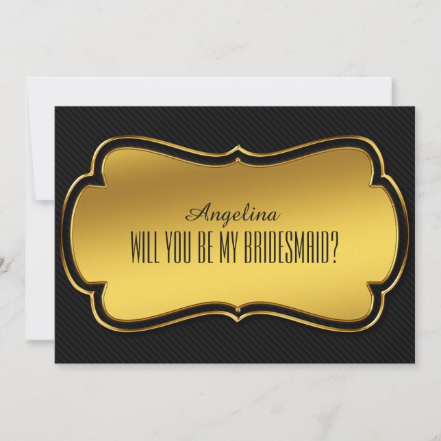 Will you be my bridesmaid? invitation (Front)