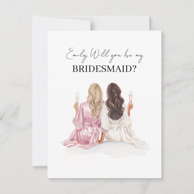 Will You Be My Bridesmaid  Invitation (Front)