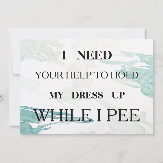 Will you be my bridesmaid? invitation (Front)