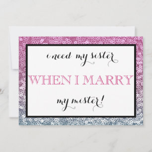 Will you be my bridesmaid? invitation