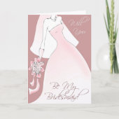 Will You Be My Bridesmaid Invitation Card | Zazzle