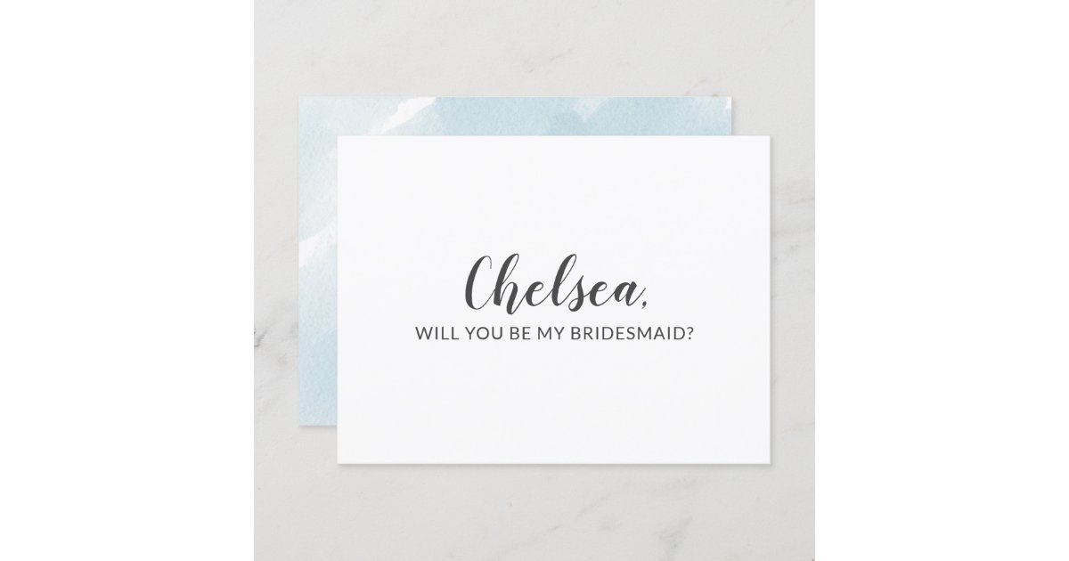 Will you be my bridesmaid Invitation Postcard | Zazzle