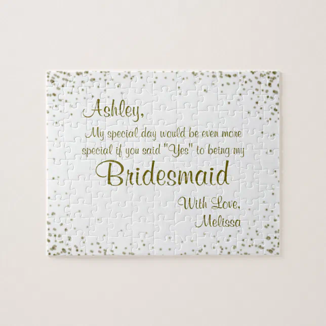 Will You Be My Bridesmaid? Jigsaw Puzzle | Zazzle