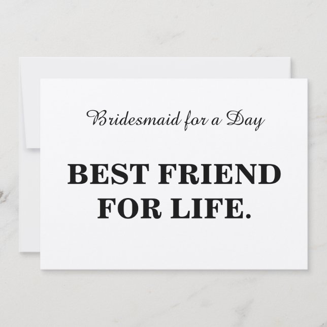 Will you be my bridesmaid? Kraft Invitation (Front)