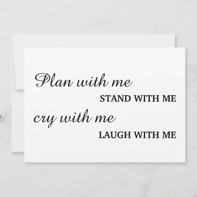 Will you be my bridesmaid? Kraft Invitation (Front)