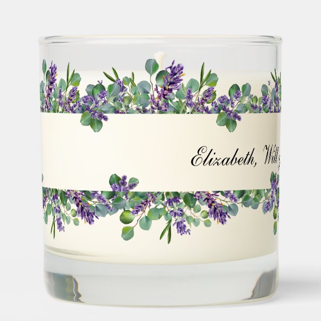 Will You Be My Bridesmaid Lavender Greenery Candle (Front)