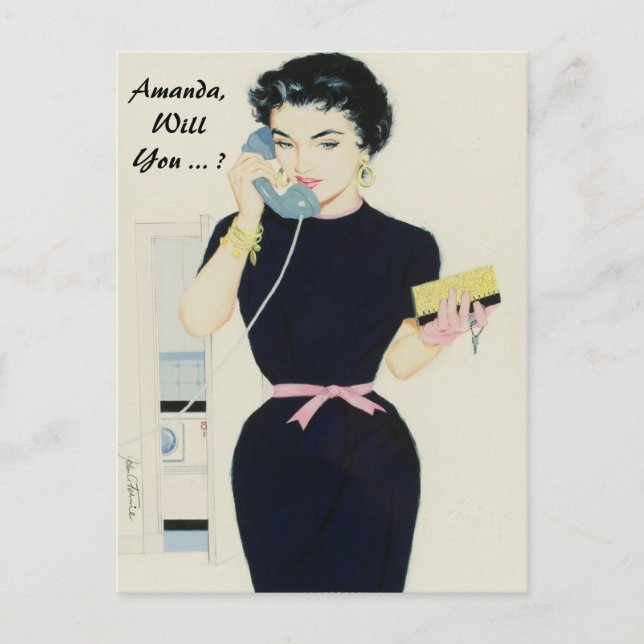 will you be my bridesmaid,maid of honor... invitation postcard (Front)