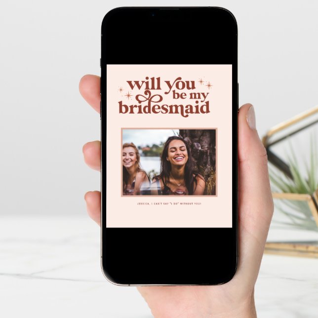 Will you be my Bridesmaid/Maid of Honor Proposal  Announcement (Front Digital)