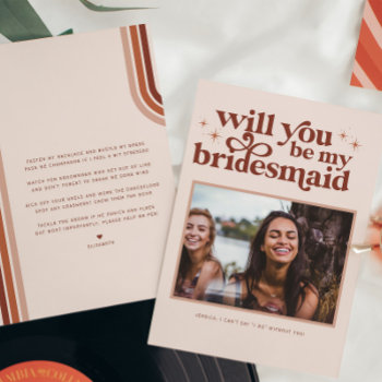 Will You Be My Bridesmaid/maid Of Honor Proposal  Announcement by IYHTVDesigns at Zazzle
